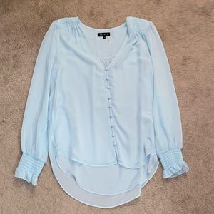 1.State Turquoise Long Sleeve Blouse NWT